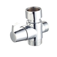 China Factory 3 Way Chrome Plated Brass Diverter Valve for Shower